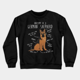 German Shepherd Dog Anatomy Crewneck Sweatshirt